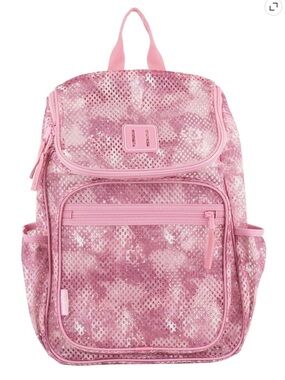 Kids Pink Mesh Backpack